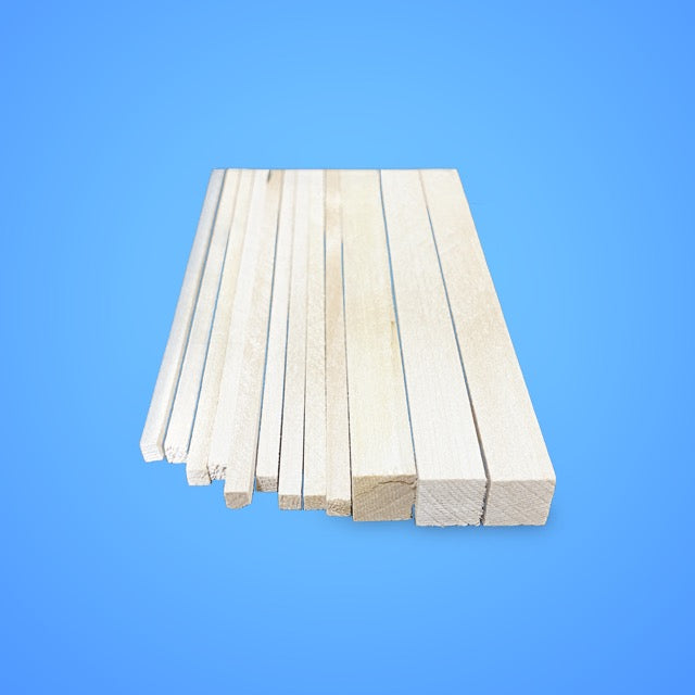 1/16 x 3/16 x 48 Basswood Stick