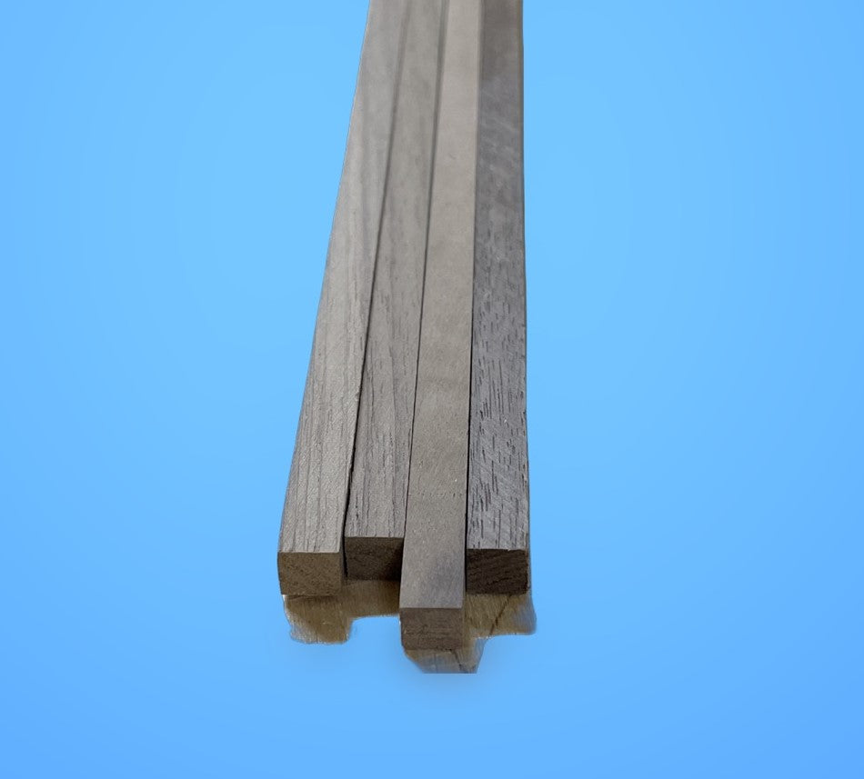 3/4 x 3/4 x 24 Walnut Wood Stick Bundle of 5