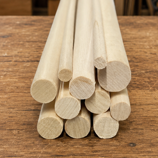 5/16 x 36 Birch Hard Wood Dowels - Bundle of 10 National Balsa