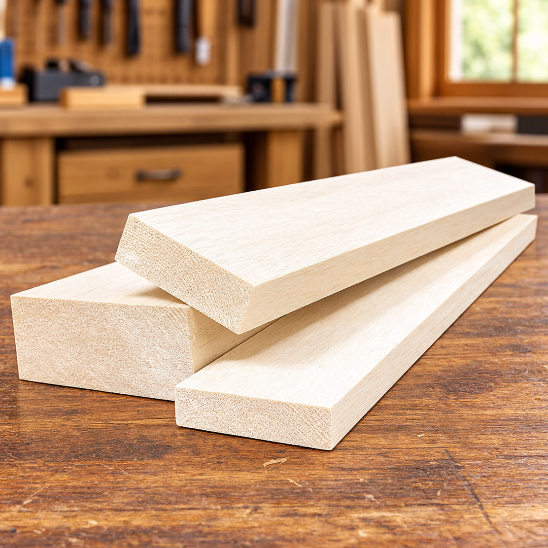 2 x 4 x 48 Basswood Plank National Balsa