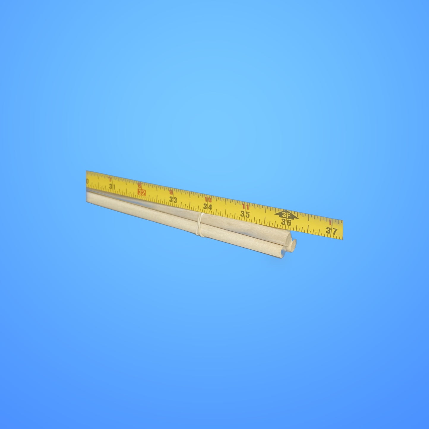 36" Long Birch Hard Wood Dowels