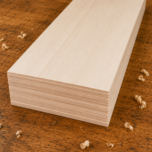 3/32 x 4 x 48 Balsa Wood Sheet - Bundle of 10 National Balsa