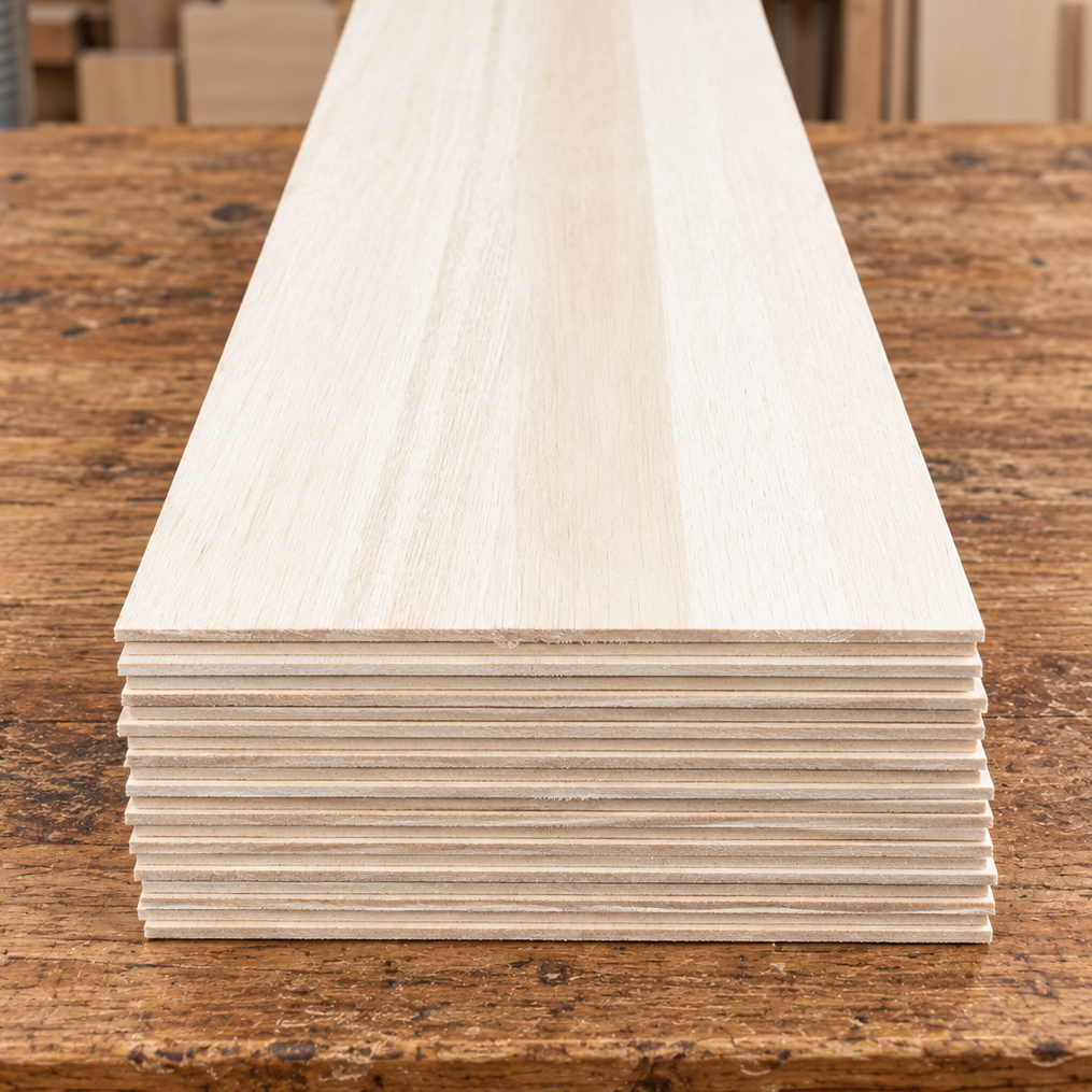 1/16 x 3 x 36 Balsa Wood Sheet - Bundle of 10 National Balsa