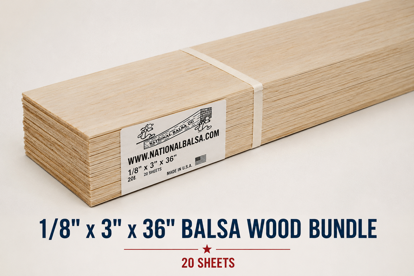 1/8 x 3 x 36 Balsa Wood Sheet Bundle Deals