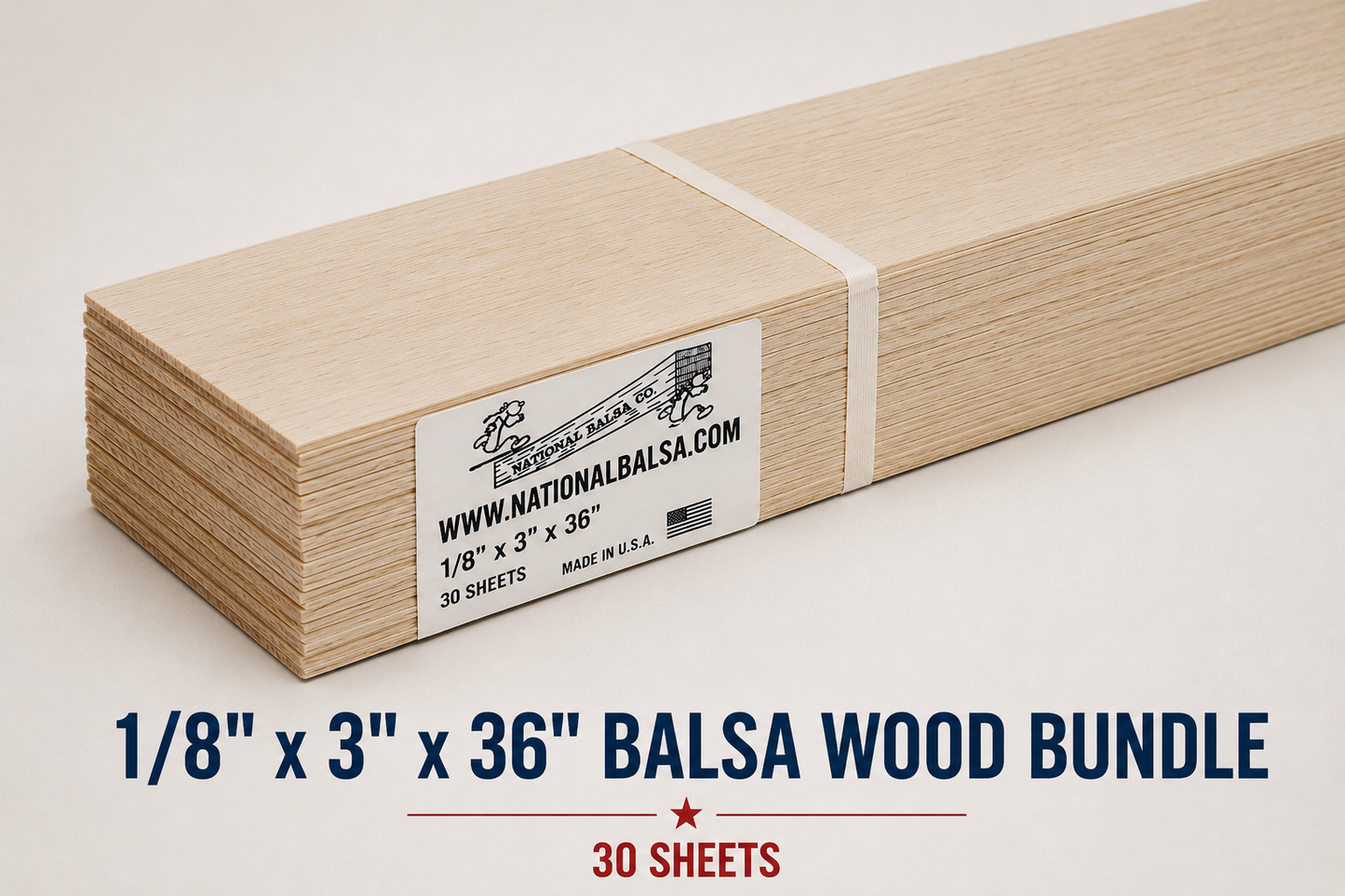 1/8 x 3 x 36 Balsa Wood Sheet Bundle Deals
