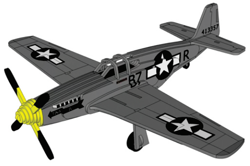 3-D Mustang P-51 WWI Series Mini Puzzle