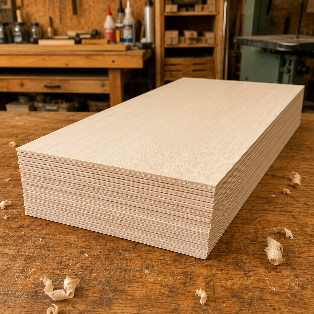 3/32 x 4 x 36 Balsa Wood Sheet - Bundle of 10 National Balsa