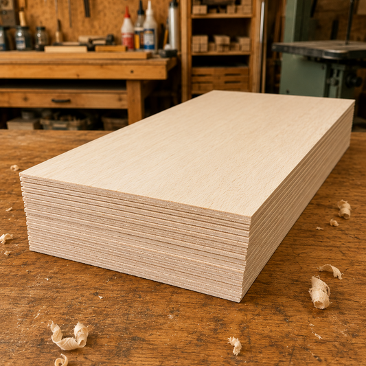 3/32 x 4 x 36 Balsa Wood Sheet - Bundle of 10 National Balsa
