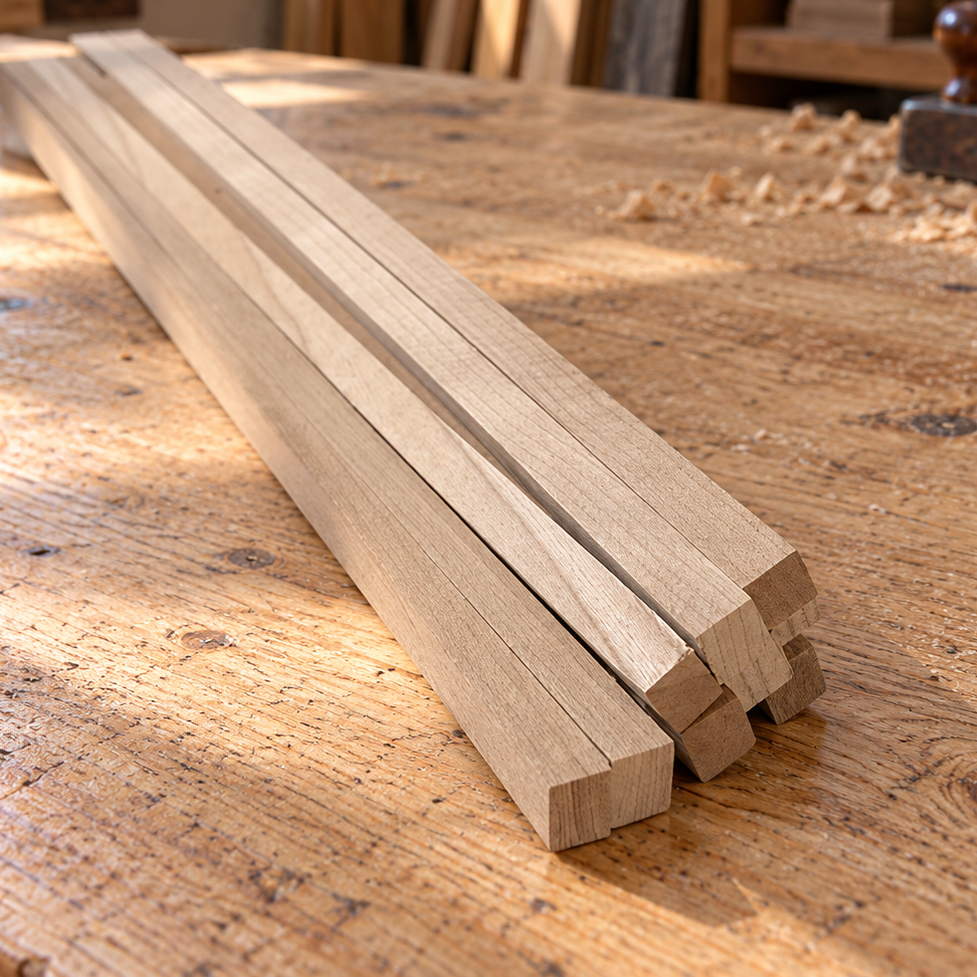 3/8 x 3/8 x 24 Cherry Wood Stick bundle of 5 National Balsa