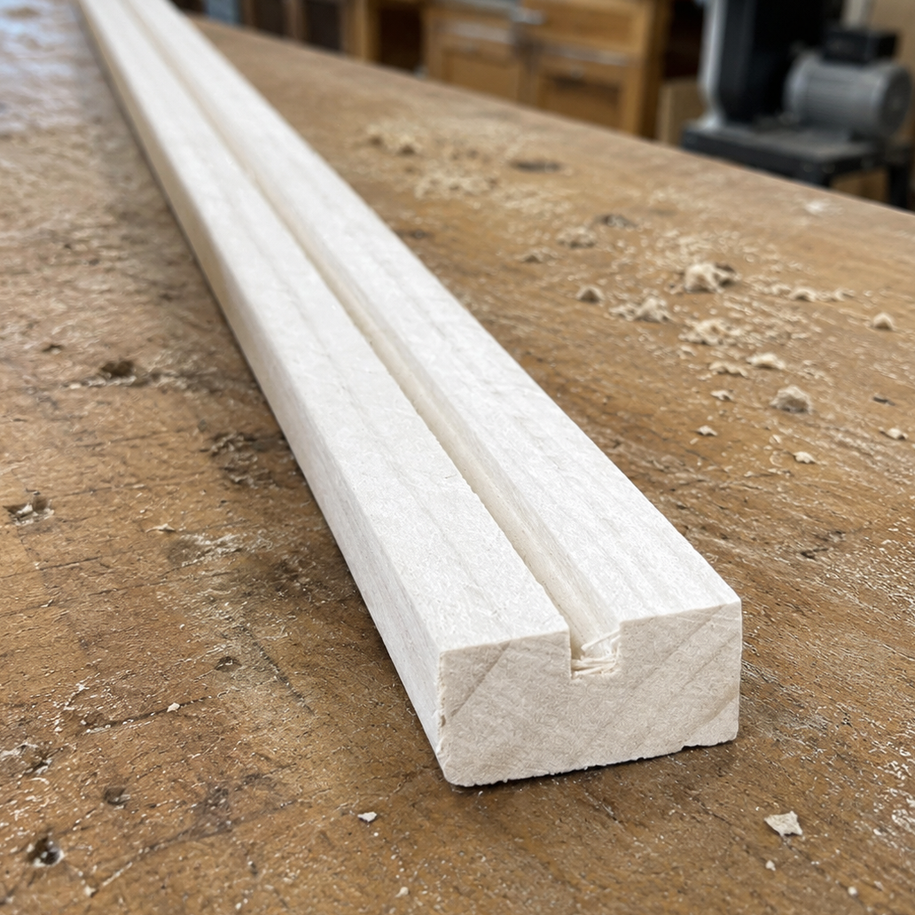 3/8 x 3/4 x 12 Maple Wood Grooved Landing Gear Mount (1/8") National Balsa