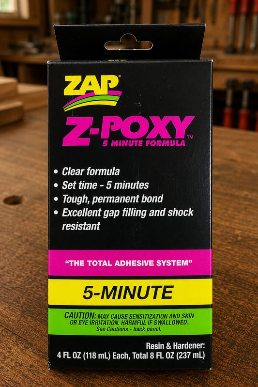 ZAP - Z-Poxy Epoxy 5 Minute Formula (Resin & Hardener) National Balsa
