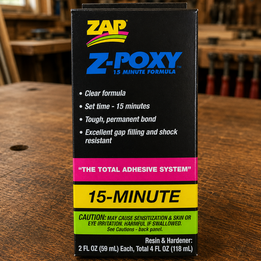 ZAP - Z-Poxy Epoxy 15 Minute Formula (Resin & Hardener) National Balsa